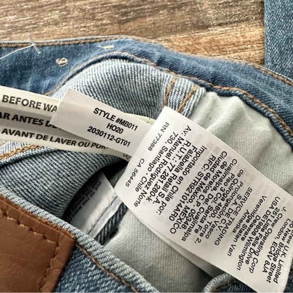 NWOT Madewell Petite 10" High-Rise Skinny in Dewitt Wash Button-Front - Picture 9 of 10